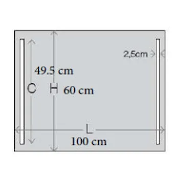 Comfort Line led specchio 60x100 led laterale codice prod: LC0315 product photo Foto1 L2