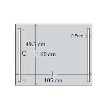 Comfort Line led specchio 60x105 led laterale codice prod: LC0318 product photo Foto1 L2