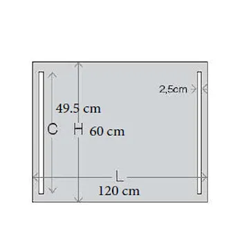 Comfort Line led specchio 60x120 led laterale codice prod: LC0321 product photo Foto1 L2
