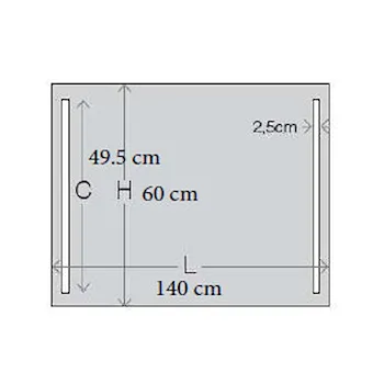 Comfort Line led specchio 60x140 led laterale codice prod: LC0324 product photo Foto1 L2