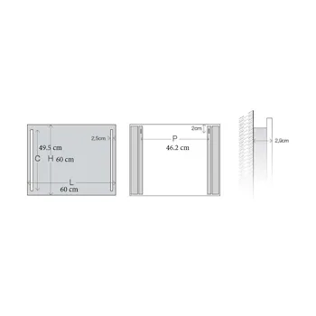 Comfort Line Led specchio 60x60 led laterale codice prod: LC0300 product photo Foto1 L2