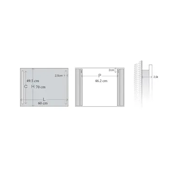 Comfort Line Led specchio 60x70 led laterale codice prod: LC0301 product photo Foto1 L2