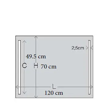 Comfort Line led specchio 70x120 led laterale codice prod: LC0322 product photo Foto1 L2