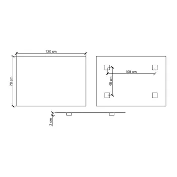 Filo lucido specchio 130x70 codice prod: 45536 product photo Foto1 L2
