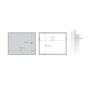 Filo Lucido specchio con cornice 60x100 codice prod: C45630 product photo Foto3 L2