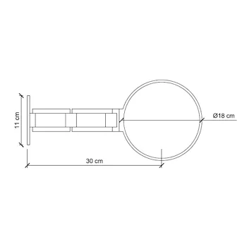 Specchio da parete cromato serie Toeletta codice prod: 390KK product photo Foto1 L2