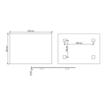 Specchio Filo Lucido h60 l130 cod prod: 45523 codice prod: 45523 product photo Foto1 L2