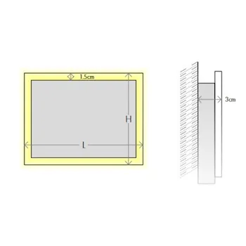 Specchio Led L100 H60 3000 K serie Asinara codice prod: L46025/CA product photo Foto1 L2