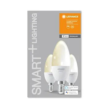 Set 3 lampadine Smart+ Wifi Classic B 40 dim ww e14 hs b ox3 codice prod: SMT485891WF3 product photo