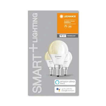 Set 3 lampadine Smart+ Wifi Classic P 40 dim ww e1W codice prod: SMT485952WF3 product photo Default L2