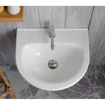 Grace lavabo sospeso/colonna 50x45 bianco lucido monoforo codice prod: GRN50BI product photo Foto1 L2