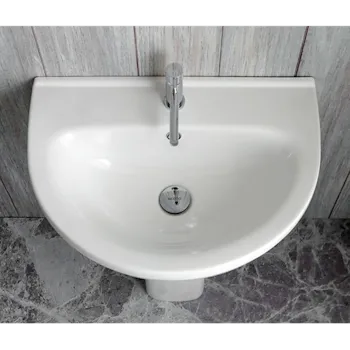 Grace lavabo sospeso/colonna 55x45 bianco lucido monoforo codice prod: GRN55BI product photo Foto1 L2