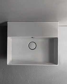 T-edge lavabo appoggio/sospeso 46x37bcol con fissaggi bianco lucido codice prod: IN046BI product photo Default L2