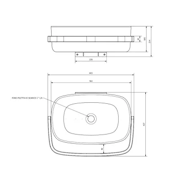 Bounce Hug lavabo a incasso con portasalviette 35,7x15,9 bianco lucido codice prod: EVLAHUG product photo Foto2 L2