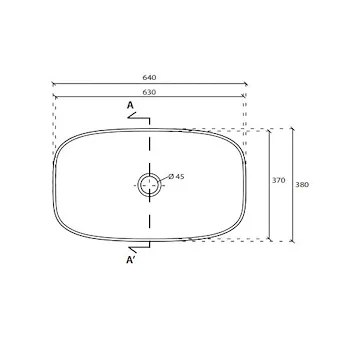 Dream lavabo da appoggio 64x38 bianco lucido codice prod: 7300 product photo Foto1 L2
