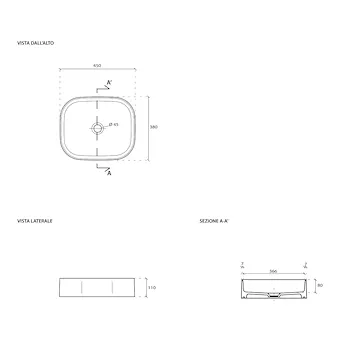 Smart b lavabo 38x45 round bianco codice prod: 7406 product photo Foto2 L2