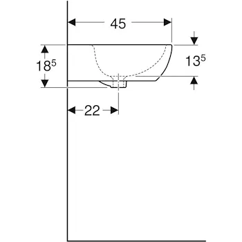 Fantasia lavabo da appoggio 55x45 bianco lucido monoforo codice prod: 500.892.00.1 product photo Foto3 L2