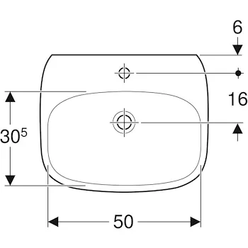 Fantasia lavabo da appoggio 60x46,5 bianco lucido monoforo codice prod: 500.906.00.1 product photo Foto1 L2