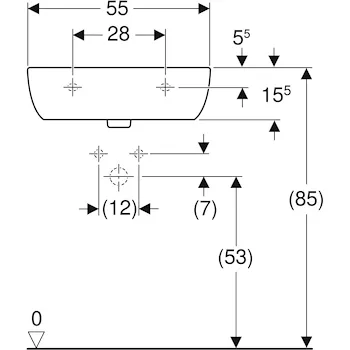Fantasia lavabo da appoggio 60x46,5 bianco lucido monoforo codice prod: 500.906.00.1 product photo Foto2 L2