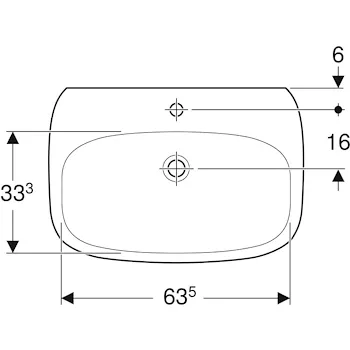 Fantasia lavabo da appoggio 70x48 bianco lucido monoforo codice prod: 500.852.00.1 product photo Foto2 L2
