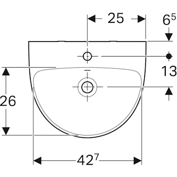 Selnova lavabo 50x18 bianco lucido monoforo codice prod: 500.295.01.7 product photo Foto2 L2