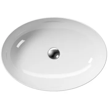 Pura lavabo da appoggio ovale 60x42 bianco lucido codice prod: 884211 product photo Default L2