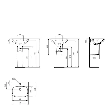 I.Life A lavabo da appoggio 50x18 bianco lucido codice prod: T451301 product photo Foto3 L2