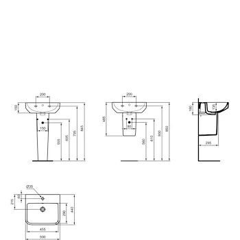 I.Life B lavabo da appoggio 50x44 bianco lucido codice prod: T460901 product photo Foto4 L2