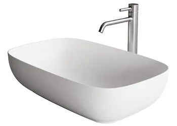 Lavabo in ceramica ovale 60x37 h 15 bianco lucido da appoggio s/troppieno codice prod: DSV17986 product photo Default L2