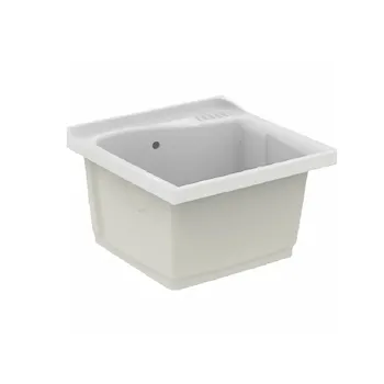 Lago lavatoio a incasso 61x60 in ceramica bianco codice prod: T473001 product photo Default L2