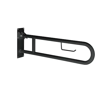 SNUG maniglione ribaltabile 80 cm con portarotolo nero opaco codice prod: 000056581400000 product photo Default L2
