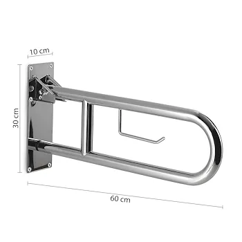 SNUG maniglione ribaltabile cromato con portarotolo codice prod: 000056571300000 product photo Foto1 L2