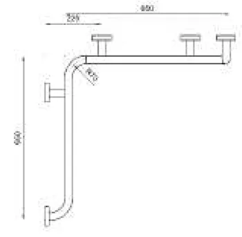 Dsv11156 corrimano ad angolo 65x65x75 c/m dx codice prod: DSV11156 product photo Foto2 L2