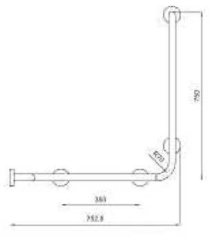 Dsv11156 corrimano ad angolo 65x65x75 c/m dx codice prod: DSV11156 product photo Foto3 L2