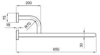 Dsv11162 export barra sostegno 65cm dx c/rinforzo codice prod: DSV11162 product photo Foto2 L2