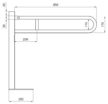 Dsv11167 Export barra sostegno ribaltabile su codice prod: DSV11167 product photo Foto3 L2