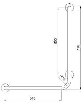 Maniglione angolare serie Export con montante destra 60x75 codice prod: DSV11409 product photo Foto3 L2