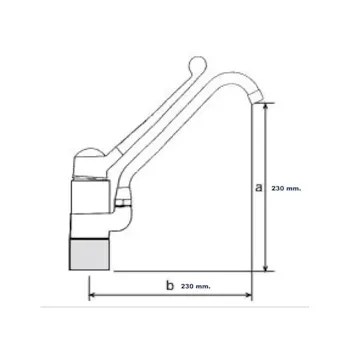 Classic miscelatore lavallo con leva lunga cromato codice prod: 856 04 product photo Foto1 L2