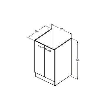 Lago mobile per sottolavatoio 60x60 bianco codice prod: J0028PW product photo Foto1 L2