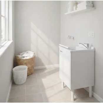 Arcobaleno lavatoio in nobilitato 45x50x85, con asse di lavaggio in PP e kit di scarico autopulente codice prod: 6006SK product photo Foto1 L2