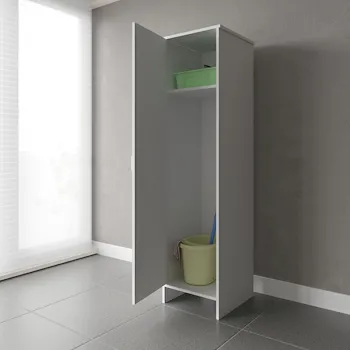 Colonna PVC 45x50 con ripiano interno e vano porta scope codice prod: FC9006K product photo Foto3 L2