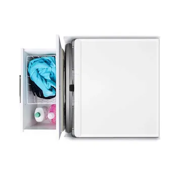 Mobile alza lavatrice con cassettone portabiancheria estraibile e kit per lavatrice antivibrazione codice prod: 5018D product photo Foto2 L2