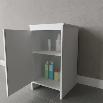 Mobile bagno 45x50 lavanderia multiuso in pvc bianco&nbsp; codice prod: FB9006K product photo Foto3 L2