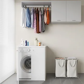 Onda mobile nascondi lavatrice 77x71 in pvc bianco codice prod: 5013P product photo Foto1 L2