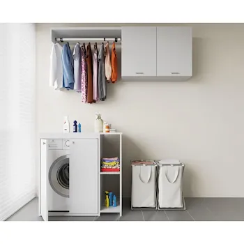 Onda mobile nascondi lavatrice 95x60 in pvc bianco codice prod: 5012PRO product photo Foto1 L2