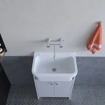 Pancrazio mobile lavatoio 55x34 salvaspazio bianco codice prod: 5001PKC product photo Foto2 L2