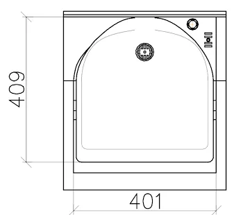 Basic mobile con lavatoio 45x50 dx codice prod: DSV13466 product photo Foto2 L2