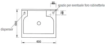 Basic mobile con lavatoio 60x50 sapone sx codice prod: DSV13468 product photo Foto1 L2