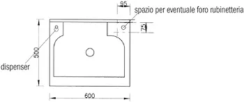 Basic mobile con lavatoio 60x50 sapone sx codice prod: DSV13468 product photo Foto3 L2