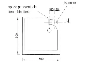 Basic mobile con lavatoio 60x60 sapone dx codice prod: DSV13469 product photo Foto3 L2